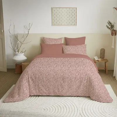 Bed linens - Complete Pack Printed Duvet Cover 240 x 260 cm - Fitted Sheet 180 x 200 cm King Size - 100% Cotton 57 Thread Count - COTON PUR