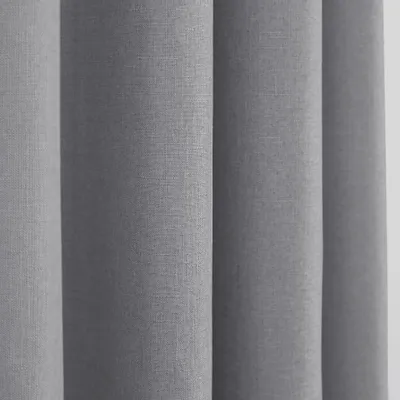 Rideaux et voilages - Paire de Rideaux À Œillets "Effet Lin" 140 x 260 cm Moonlight deco Nuage - COTON PUR