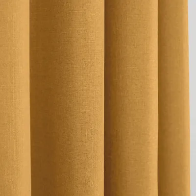 Curtains and window coverings - Pair of "Linen Effect" Eyelet Curtains 140 x 260 cm Moonlight deco Honey - COTON PUR