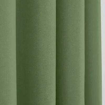 Curtains and window coverings - Pair of "Linen Effect" Eyelet Curtains 140 x 260 cm Moonlight deco Rosemary - COTON PUR