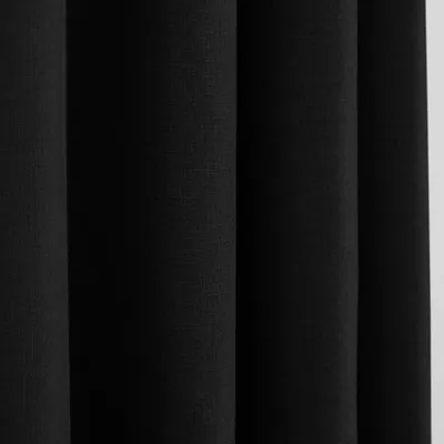 Curtains and window coverings - Pair of "Linen Effect" Eyelet Curtains 140 x 260 cm Moonlight deco Truffle - COTON PUR