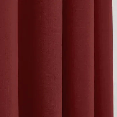 Rideaux et voilages - Paire de Rideaux À Œillets "Effet Lin" 140 x 260 cm Moonlight deco Cerise - COTON PUR