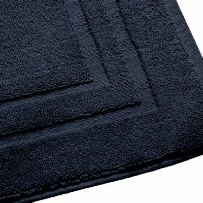 Autres linges de bain - Tapis de Bain "Spa" 100% Coton 50 x 80 cm Bleu Nuit - COTON PUR