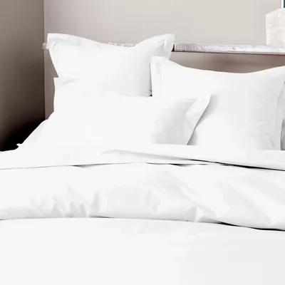 Linge de lit - Drap housse Percale 140 x 190 cm Pur Coton Peigné Longues Fibres 80 Fils/cm² Neige - COTON PUR