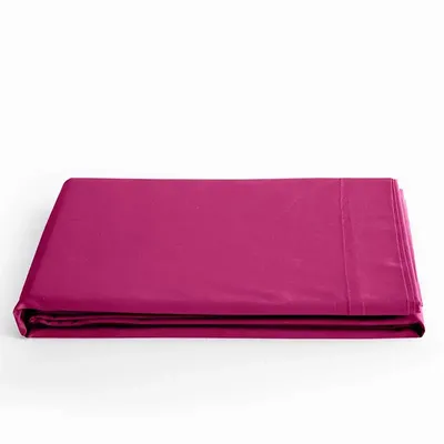 Linge de lit - Drap Plat 100% Coton 180 x 290 cm Magenta - COTON PUR