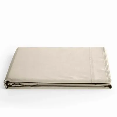 Bed linens - Flat Sheet 100% Cotton 180 x 290 cm Sand - COTON PUR