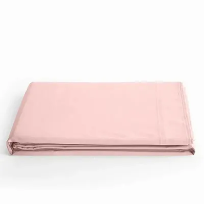 Bed linens - 100% Cotton Flat Sheet 240 x 300 cm Dragée Pink - COTON PUR