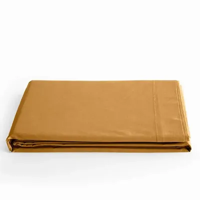 Linge de lit - Drap Plat 100% Coton 240 x 300 cm Miel - COTON PUR