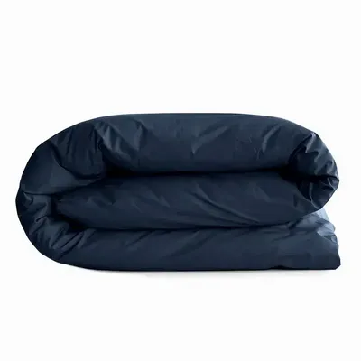 Bed linens - 100% Cotton Duvet Cover 140 x 200 cm Midnight Blue - COTON PUR