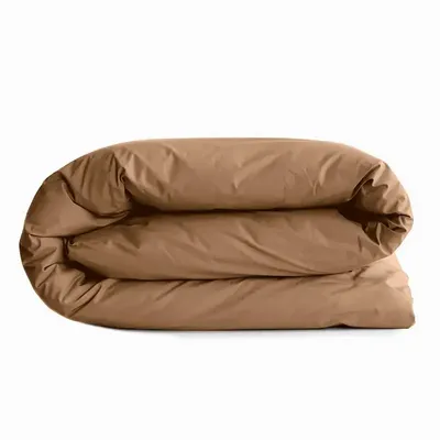 Linge de lit - Housse de couette 100% Coton 260 x 240 cm Taupe - COTON PUR