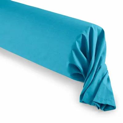 Linge de lit - Taie de Traversin 100% Coton 45 x 185 cm Cyan - COTON PUR