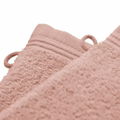 Other bath linens - Set of 2 "Spa" Wash Gloves 100% Cotton 15 x 21 cm Blush - COTON PUR