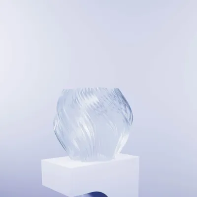 Office design and planning - Vase "Ice Ice Baby" - AURA 3D