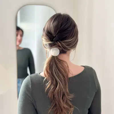 Hair accessories - Mother-of-pearl plate elastic - BACHCA