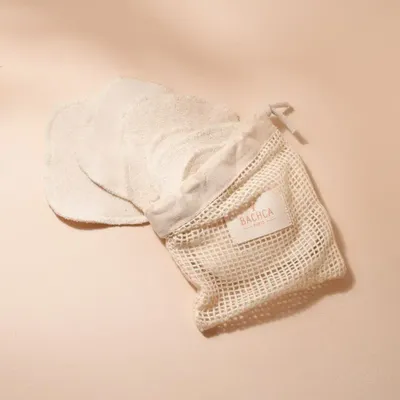 Beauty products - 7 reusable cotton pads + laundry bag - BACHCA