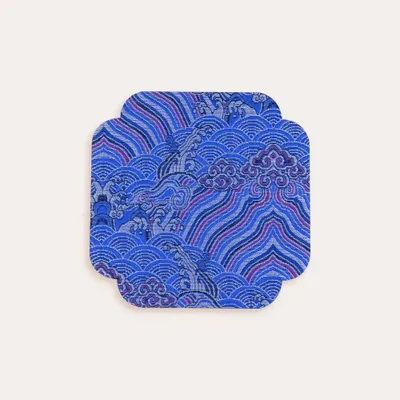 Tea and coffee accessories - Chinese Style Double-Sided Brocade Coaster - THE ZHAI