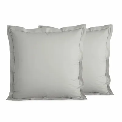 Bed linens - Percale Pillowcase 65 x 65 cm Pure Combed Cotton Long Staple 80 Thread Count/cm² Pearl - COTON PUR