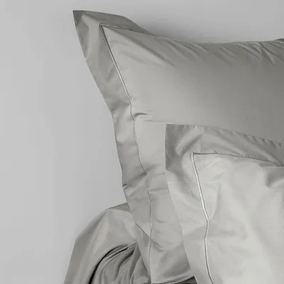 Bed linens - Percale Pillowcase 65 x 65 cm Pure Combed Cotton Long Staple 80 Thread Count/cm² Pearl - COTON PUR