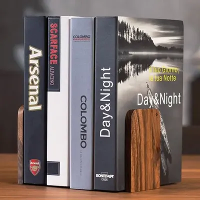 Organizer - TILISMA Walnut wood book stop for shelves - TILISMA
