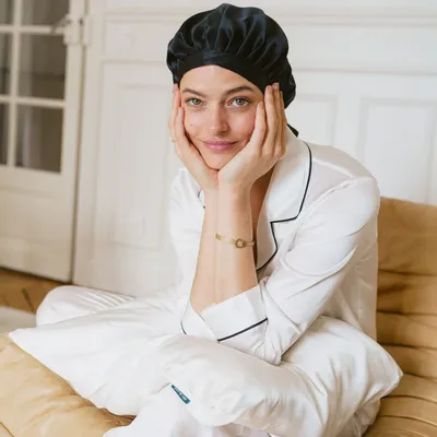 Loungewear - 19-momme 100% silk nightcap - QUÊTE  DE SOIE