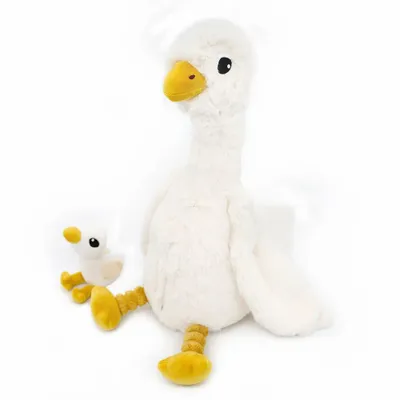 Peluches - Peluche oie maman et son bébé Les Ptipotos - DEGLINGOS