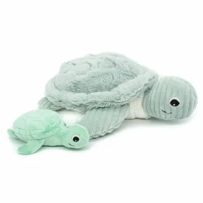 Soft toy - SAUVENOU TURTLE AND ITS BABY MINT - THE PTIPOTOS - DEGLINGOS