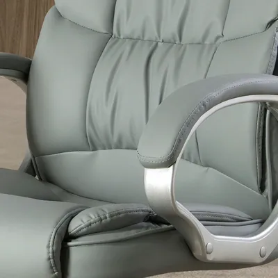 Chairs - Swivel office chair in grey leatherette - ANGEL CERDÁ