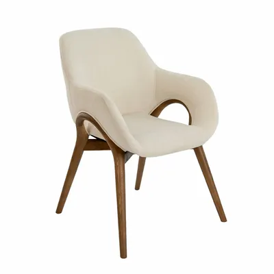 Chaises - Chaise en tissu beige - ANGEL CERDÁ