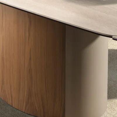 Tables Salle à Manger - Table de salle à manger rectangulaire à rallonge en marbre porcelaine, - ANGEL CERDÁ