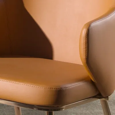 Chairs - Brown leatherette chair - ANGEL CERDÁ