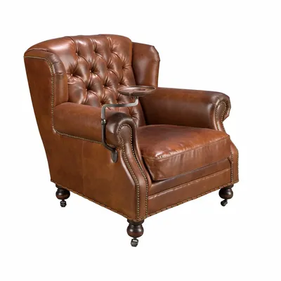 Armchairs - Cognac brown leather Chester armchair - ANGEL CERDÁ