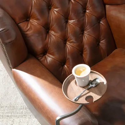 Armchairs - Cognac brown leather Chester armchair - ANGEL CERDÁ