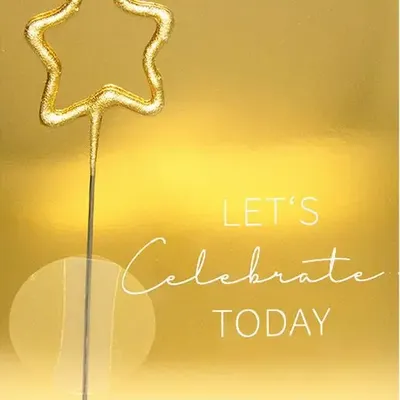 Cadeaux - WDC - Let's celebrate today - Golden Time - Mini Wondercard - WONDERCANDLE