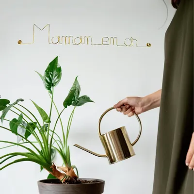 Other wall decoration - Gilded Brass Wire Wall Decoration\" Gold Mom\” - to pin - BIJOUX DE MUR
