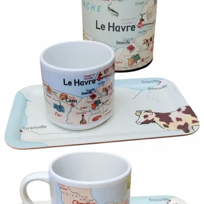 Accessoires thé et café - PLATEAUX  ET MUGS VOUS AIMEREZ LA GEO - ZARALOBO