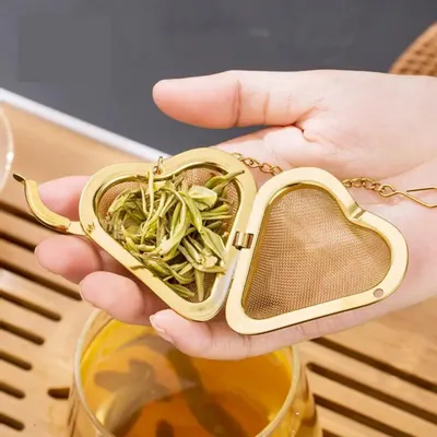Tea and coffee accessories - Heart-shaped tea infuser - mesh - 4 colors available - SOSTRAW & SMARTTHINGS