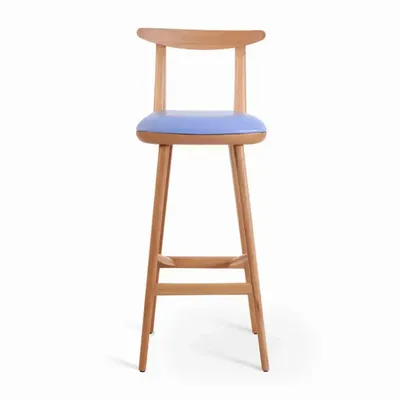 Chaises - Oriq - Chaise haute / de bar en bois massif - ALANKARAM