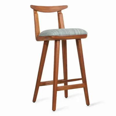 Chairs - Oriq - Teakwood High / Bar Chair - ALANKARAM