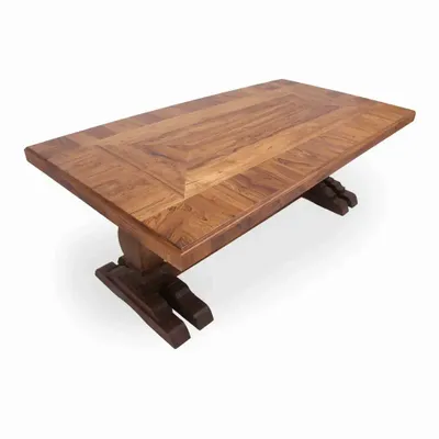 Dining Tables - Prthu - Teakwood Dining Table with Elaborate Design - ALANKARAM