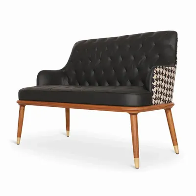 Sofas - Doko - Two Seater Teakwood Sofa - ALANKARAM