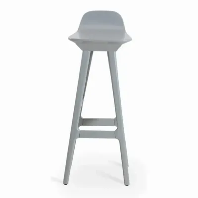 Chairs - Inalt - High / Bar Chair with Dark grayish blue PU - ALANKARAM