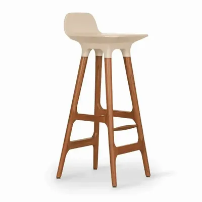 Chairs - Inalt - High / Bar Chair with White PU - ALANKARAM