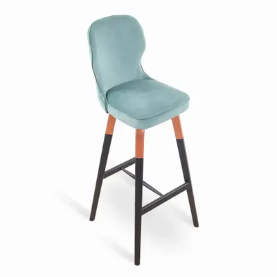 Chairs - Besili Solidwood Dual Color High / Bar Chair - ALANKARAM