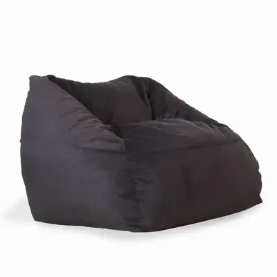 Poufs - Plumoso - Siège élégant et confortable de couleur noire - ALANKARAM