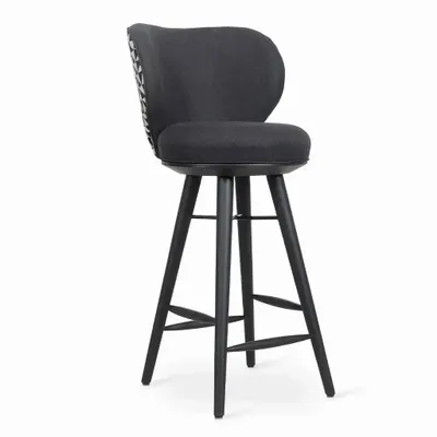 Chairs - Bhrami - Wooden High Chair with Black Stain - ALANKARAM