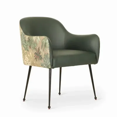 Chaises - Aavaha - Pieds en métal (tissu imprimé) - ALANKARAM