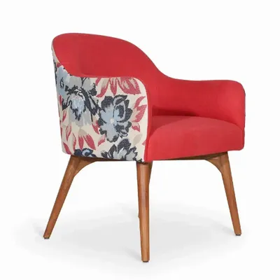 Chairs - Aavaha - Wooden Legs (Printed Fabric) - ALANKARAM