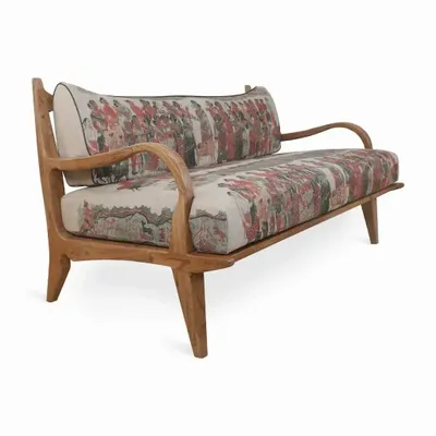 Sofas - Araal - Two Seater Teakwood Sofa - ALANKARAM