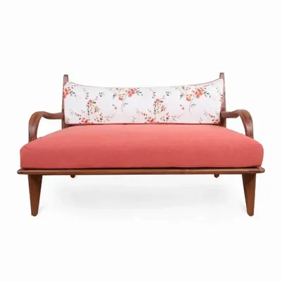 Sofas - Araal - Two Seater Teakwood Sofa - ALANKARAM