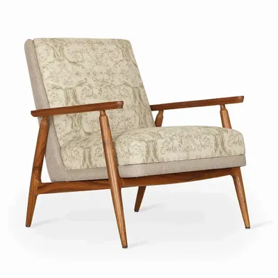 Chairs - Aronui - Teakwood Lounge Chair - ALANKARAM